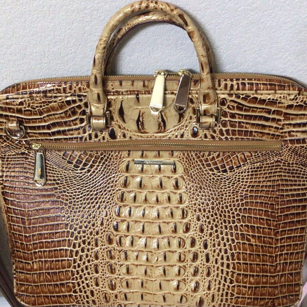Chic Leather Brahmin Toasted Melbourne Laptop Case